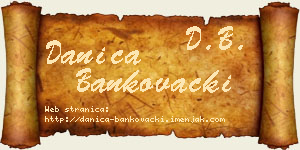 Danica Bankovački vizit kartica